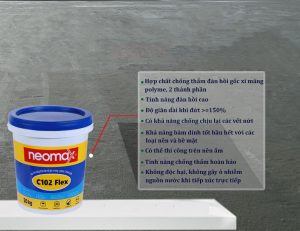 Neomax C102 Flex - Chống thấm gốc xi măng 2 thành phần đàn hồi cao