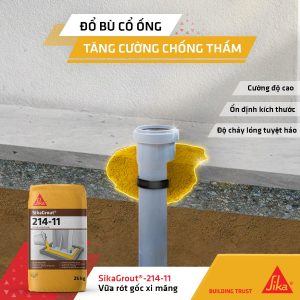 sikagrout 214-11 vữa đổ cổ ống